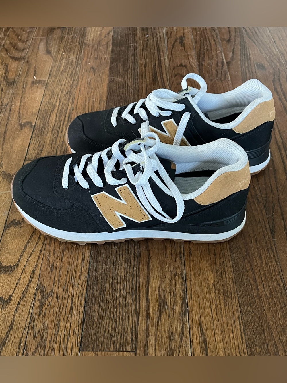 New Balance Black & Tan Men’s Sneakers